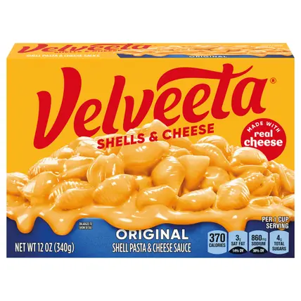 Velveeta Shells & Cheese Original Shell Pasta & Cheese Sauce, 12 oz. Box
